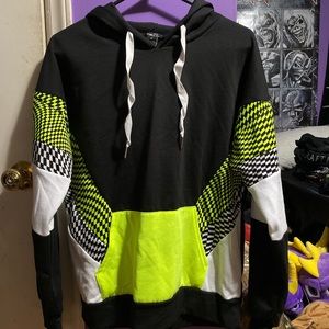 black and green hoodie